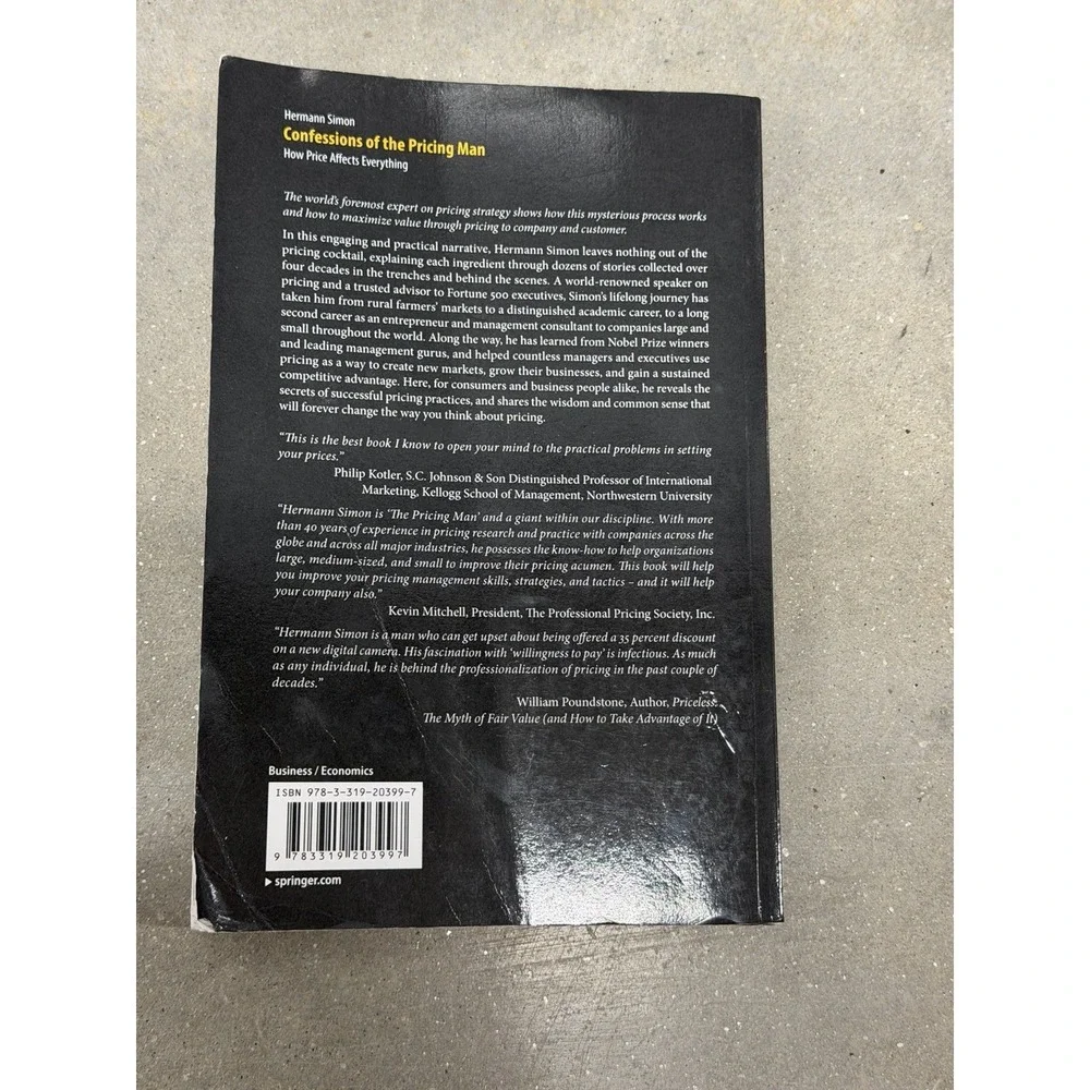 Confessions of the Pricing Man: How Price Affects Everything by Hermann Simon
